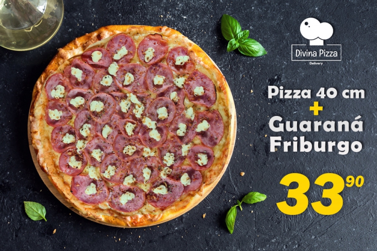 Pizza 40cm + Guaraná Friburgo